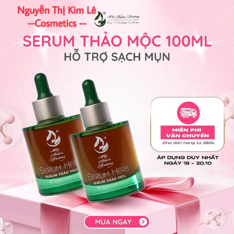 Serum Thảo Mộc Mộc Thiên Hương Dành Cho Da Mụn-Mờ Thâm - Tái Tạo Da 100ML -  Skincare- Dưỡng Trắng Mật Ong