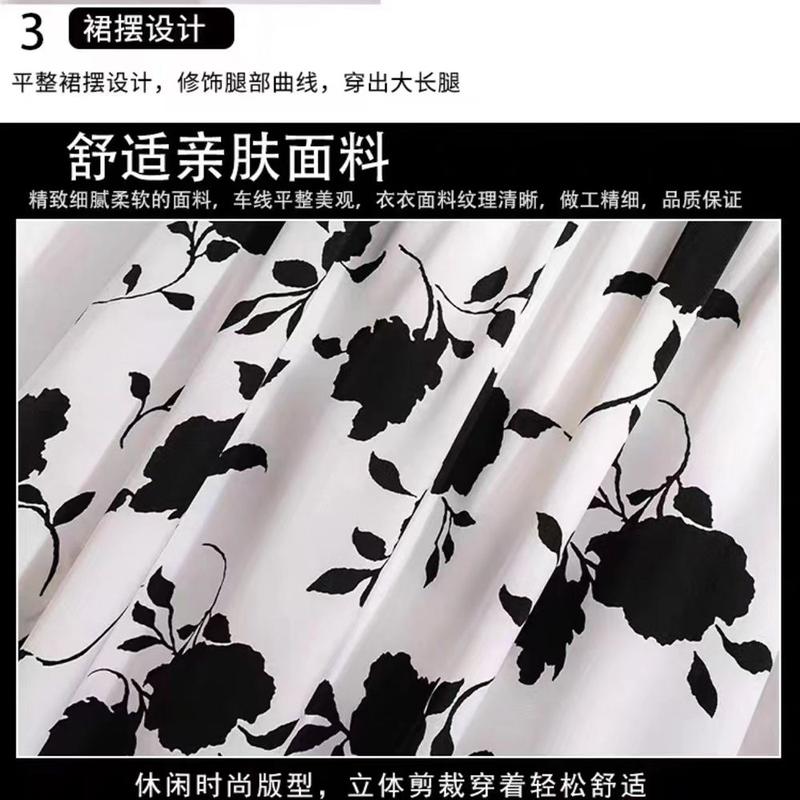 Product Introduction of Chân Váy Hoa, Chân Váy Cạp Cao Dành Cho Nữ, Phong Cách Mùa Hè, Chân Váy Nhỏ Nhắn, Dài Trung Bình Chân Váy Hoa, Kiểm Tra Đen Trên Nền Trắng, Hàng Mới Về Năm 2025 8