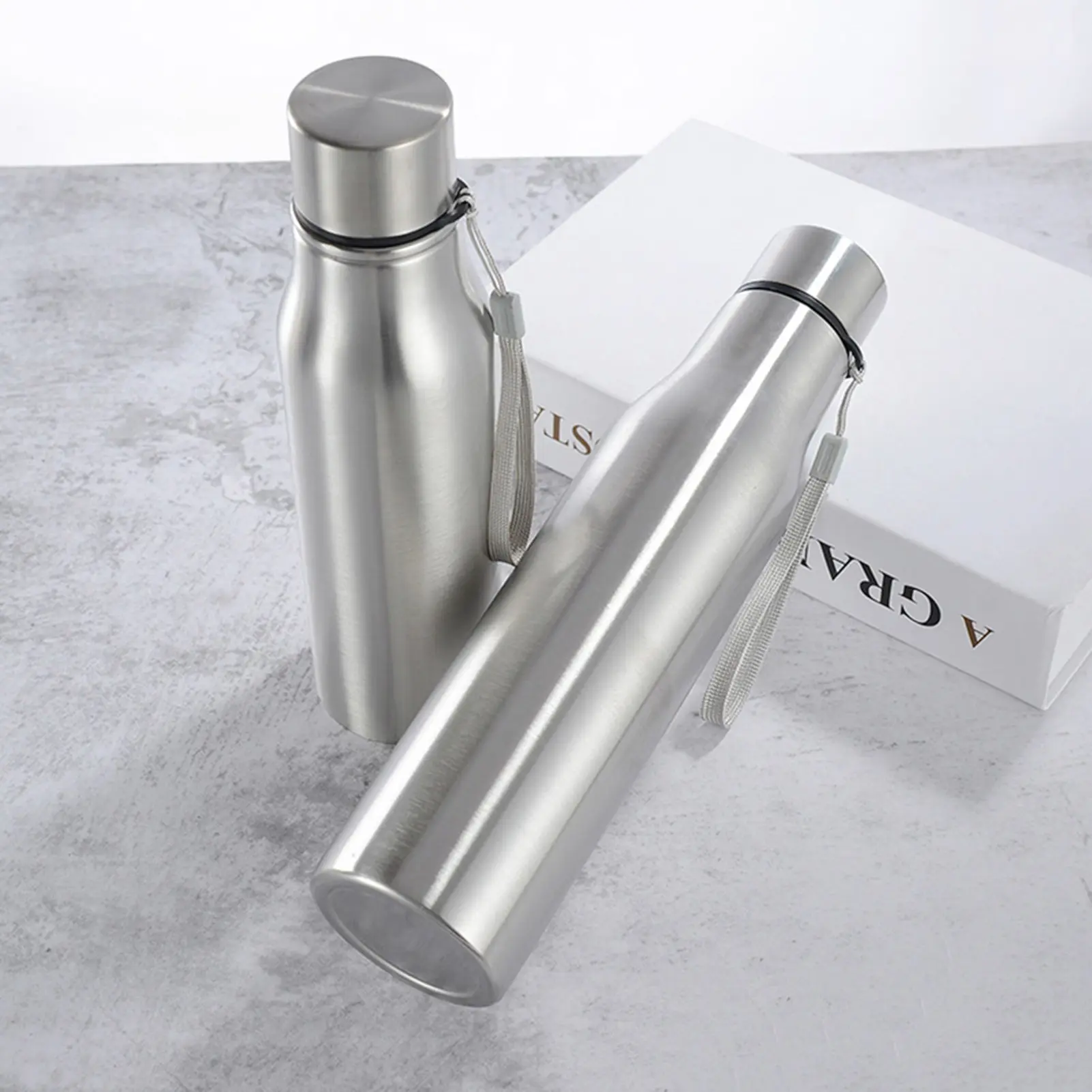 Bình Nước Di Động Bằng Thép Không Gỉ, Chống Rò Rỉ, An Toàn, 750 / 1000Ml, Cho Gia Đình