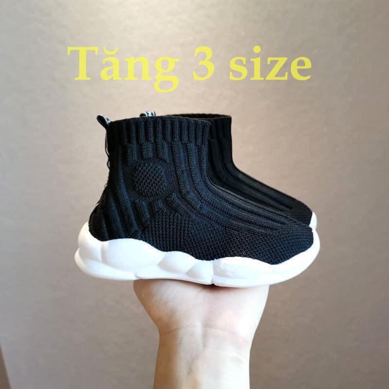 Nên tăng 2-3 sz Giày bún cổ cao ôm chân vải lưới cho bé gái bé trai K059