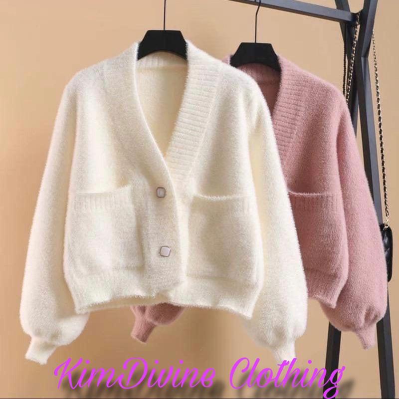 ÁO LEN CARDIGAN CÚC NGỌC VUÔNG FORMRỘNG Nữ Women Top