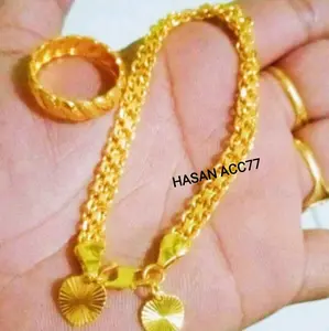 gelang free cincin model tikar perhiasan emas wanita dewasa/Titanium/viral Gold