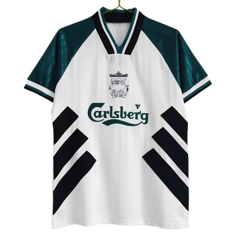 9395 Liverpool Vintage Style Football Jersey White Wave Shirt