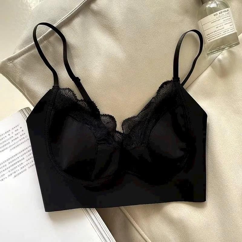 Áo Bra Nữ 2 dây đệm mỏng- Áo bra ôm ngực gợi cảm mẫu Bra đúc su viền ren mã 2828 mới 3