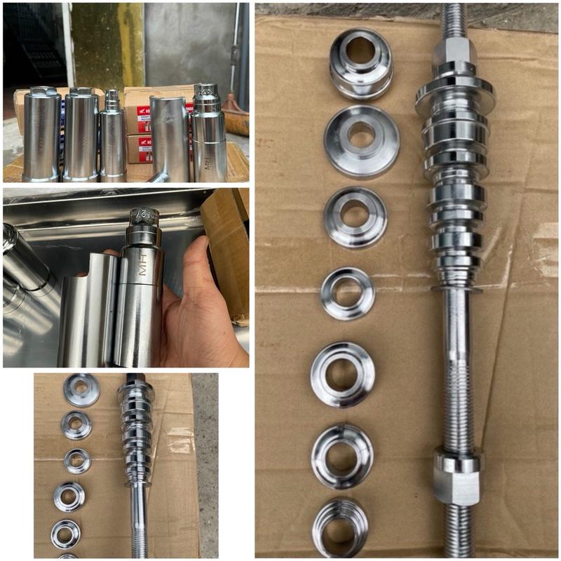 Bộ Đồ Nghề Làm Chén Cổ Xe Máy - Vam Đóng Chén Cổ , Khẩu Lồng Mở Tán Cổ Honda Yamaha - Chất Liệu Thép Nguyên Khối Tiện CNC Phụ Kiện Phụ Tùng