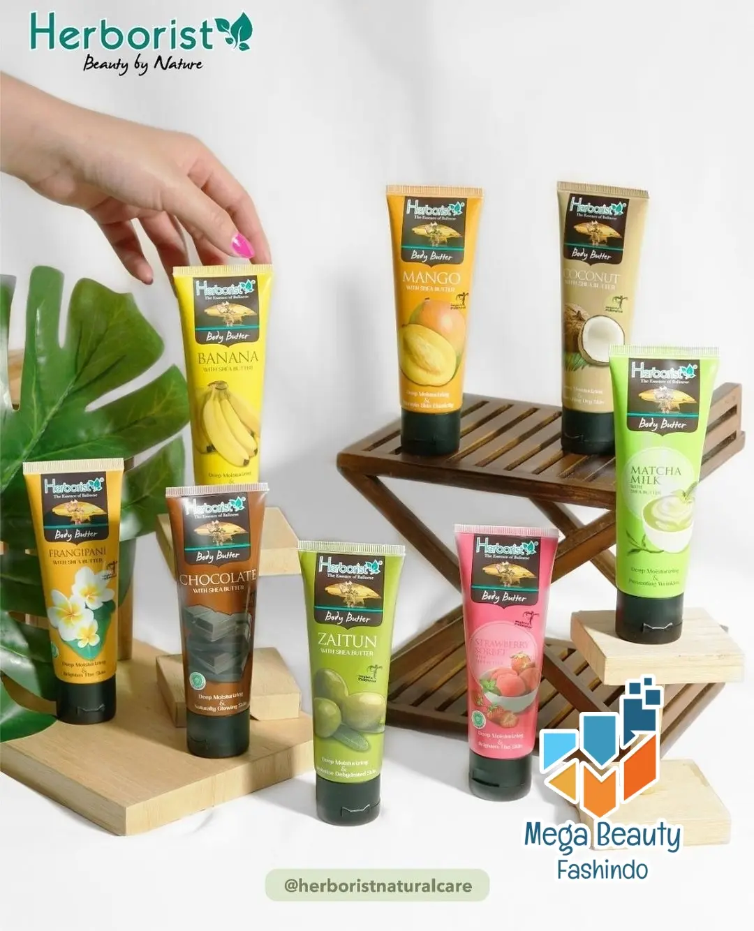 Herborist Body Butter 80gr Tube | Herboris Body Butter With Shea Butter | Niacinamide Double Vitamin E Melembapkan Tubuh Mencerahkan Kulit