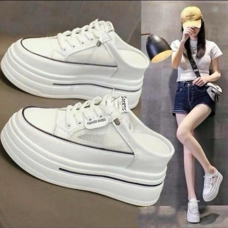  Giày Sục Thể Thao Nữ Đế Cao 8 Phân - Thoáng Khí - Phong Cách Shoes - Mã 39 