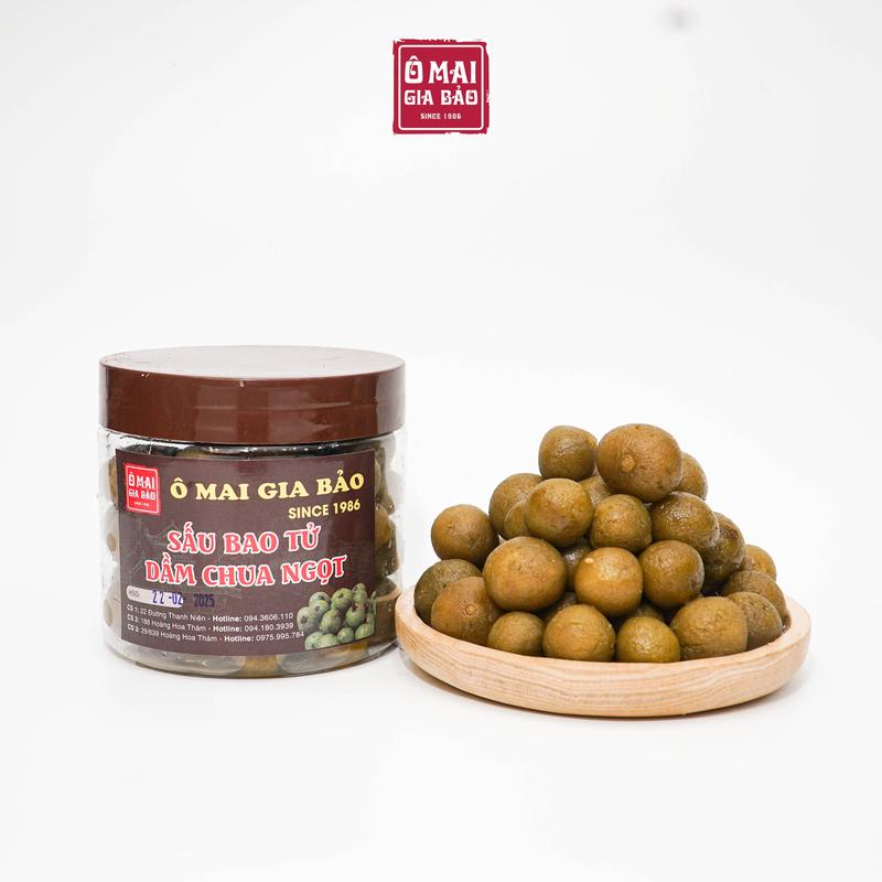 Sấu Bao Tử Dầm Chua Ngọt Ô Mai Gia Bảo - Món Quà Hà Nội - Món Ăn Vặt Vị Chua Ngọt