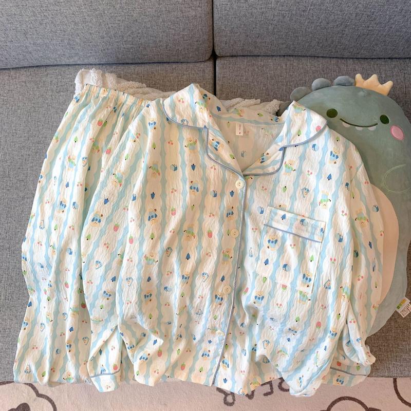 Product Introduction of Bộ Đồ Ngủ Cotton Đám Mây, Dành Cho Nữ, Bộ Sưu Tập Mùa Xuân Và Mùa Thu, Quần Dài Tay, Bộ Đồ Cotton Nguyên Chất, Phong Cách Cô Gái Ngọt Ngào Hoạt Hình Dễ Thương, Thích Hợp Mặc Ngoài Trời Và Mặc Nhà, Tỷ Lệ Được Phê Duyệt 93%, Năm 2025 9