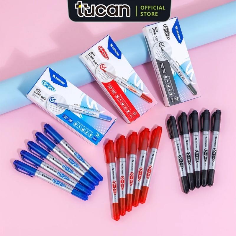 Combo 10 Bút lông dầu 2 đầu Thiên Long PM-04 bám dính tốt - Bút dạ, viết bảng không xoá được