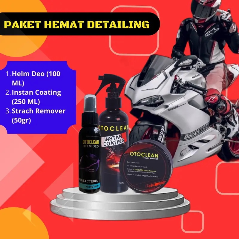 Otoclean Paket Detailing Motor Pengkilap body motor mobil Penghilang Baret Car Kendaraan Microfiber 4