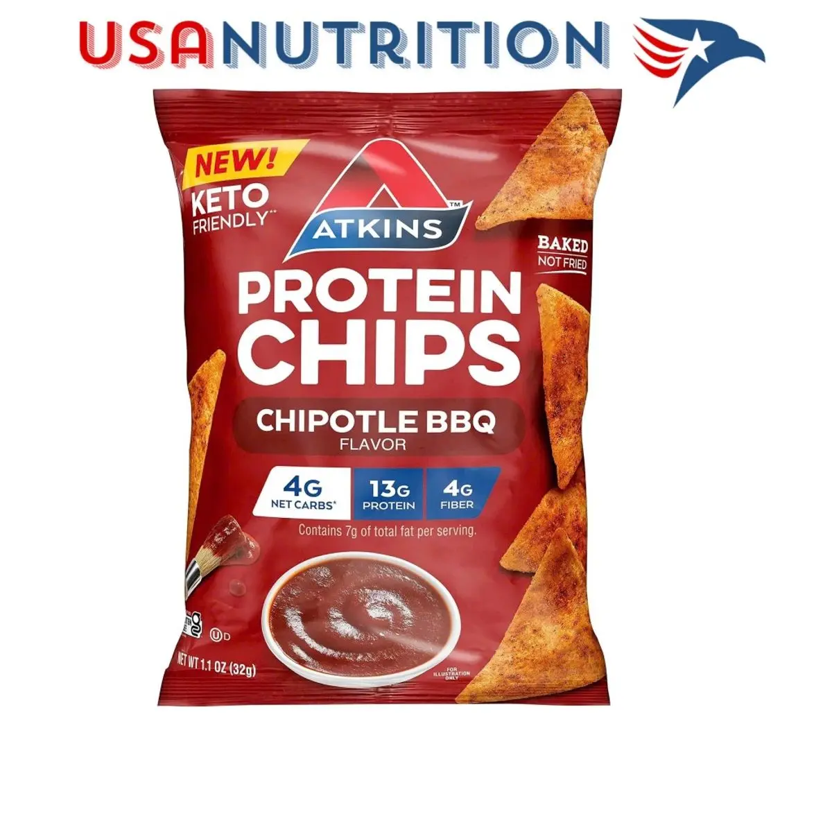 Snack khoai tây giàu đạm Atkins Protein Chips : 1 gói lẻ đủ vị
