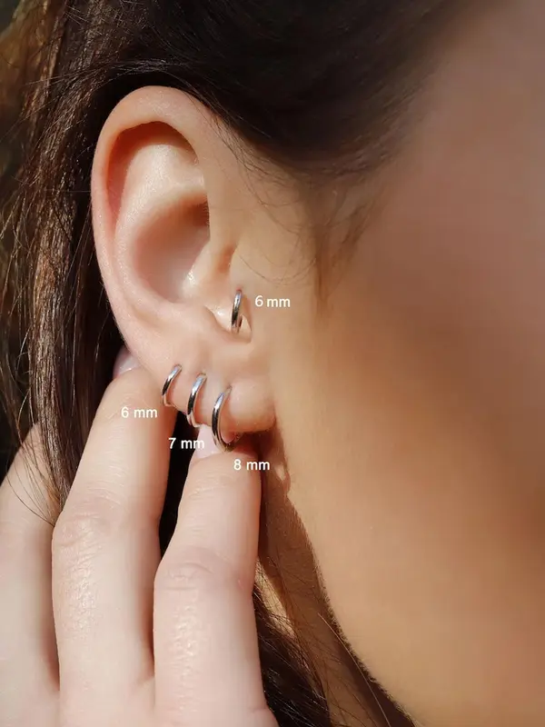 Women's Cute Small Hoop Earrings for Summer 2024, Fashion Stainless Steel Earrings for Women & Girls, Casual Jewelry for Party Decor, Trendy Exquisite Jewelry As Birthday Gift Stocking Stuffers For Adults, Mother's Day Gift 3