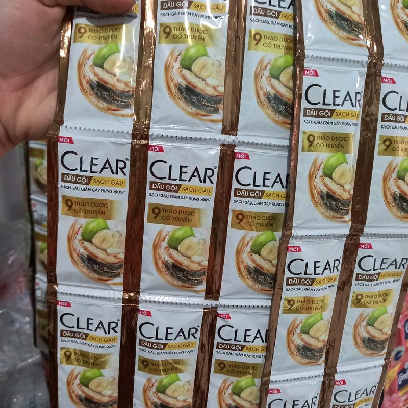 Combo 10 dây clear 9 loại thảo dược sạch gàu, nuôi tóc chắc khoẻ ( mỗi dây 10 gói) 4