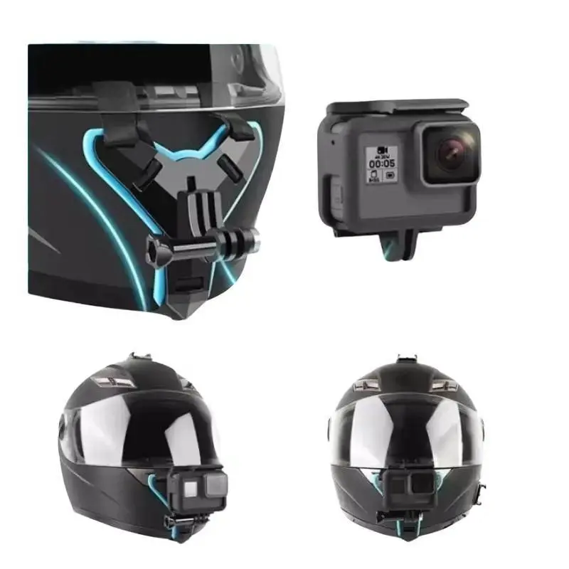 Mount Gắn Cằm Lắp Gopro Kẹp Điện Thoại Nón FullFace Phụ Kiện Camera 4