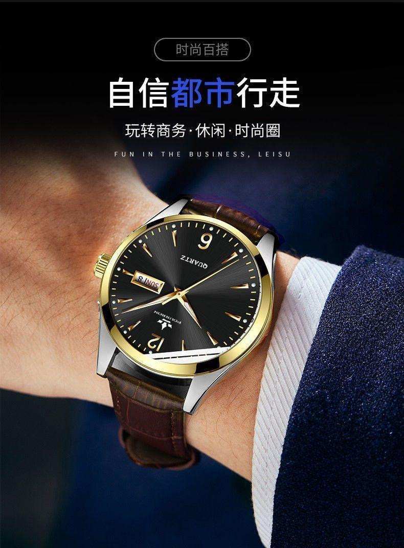Product Introduction of Đồng Hồ Cơ Tự Động Nhập Khẩu Thụy Sĩ 2024 Dây Da Nam Lịch Đôi Siêu Mỏng Thời Trang Hàn Quốc 4