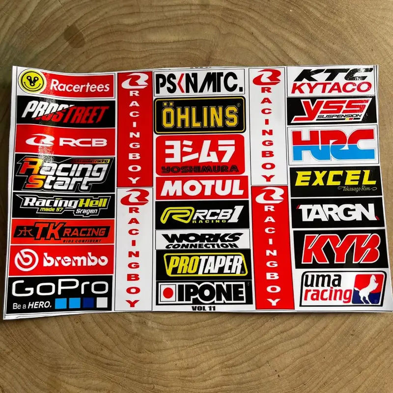 Sticker Pack Racing Stiker Motor harga perlembar sudah laminasi anti gores tahan air 4