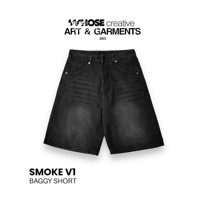 SMOKE V1 BAGGY SHORT - Quần wash đùi Whose Menswear Nam MS1052