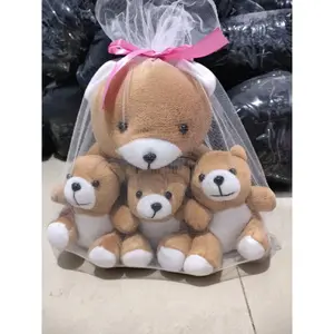 Boneka Bear Beranak 3 Set Hadiah Beraneka warna Dolls