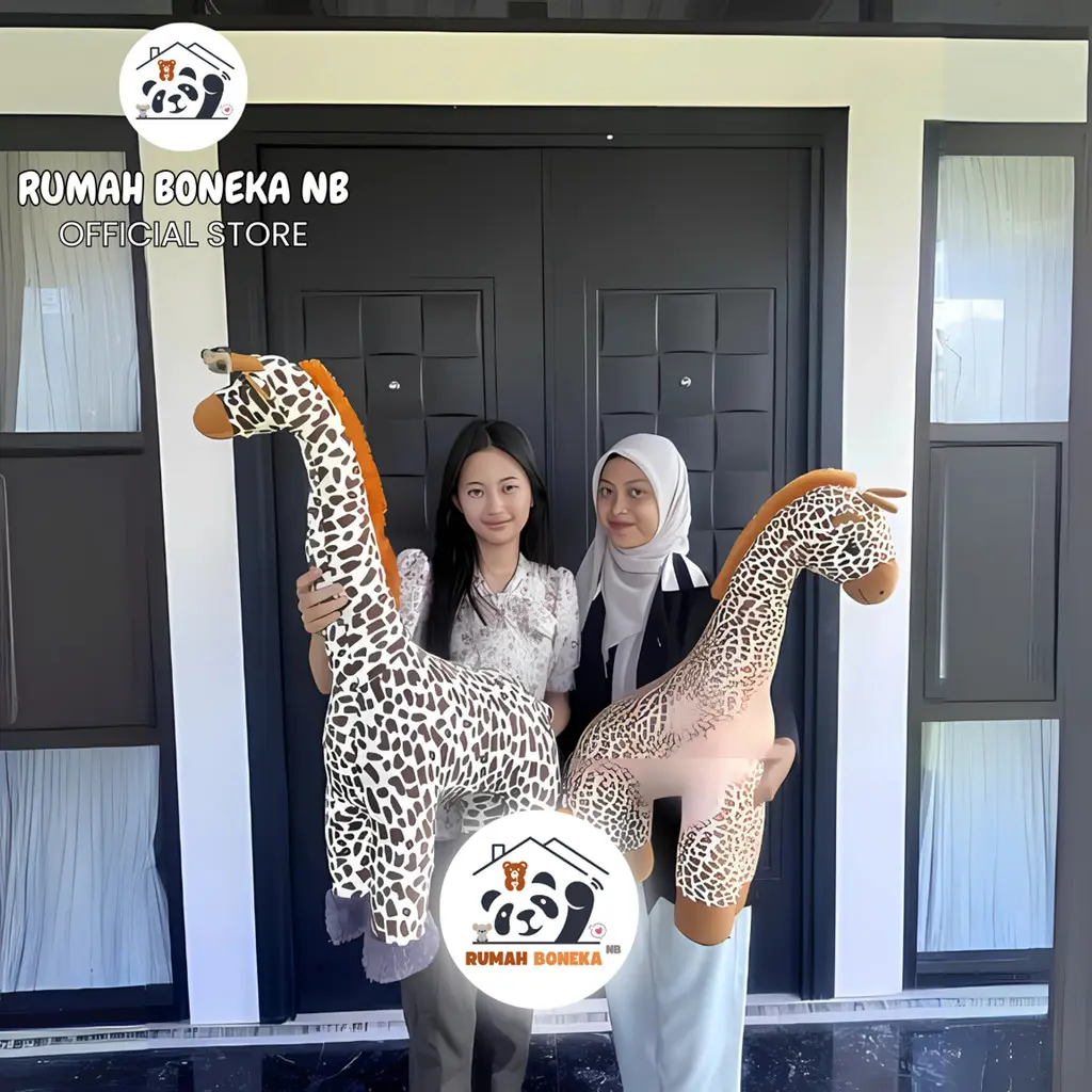 Boneka Jerapah Jumbo 1 Meter SNI - Berdiri, Standing Giraffe Ukuran L, XL, dan Jumbo - Hadiah, Anak