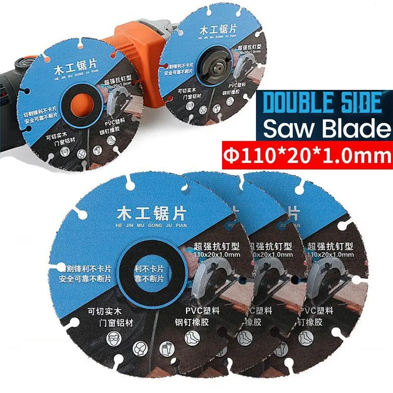 3pcs Diamond Cutting Disc For Woodworking Alloy Saw Blade 110mm For Cutter Wood  Rubber PVC Pipe Can Cut Steel Nails