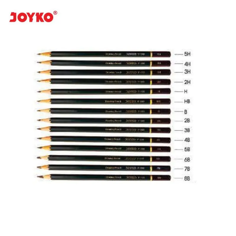 PENSIL JOYKO P-118 | 2B-8B | PENCIL MENGGAMBAR PENSIL SKETSA PENSIL UJIAN HEXAGONAL GRIP | ECER