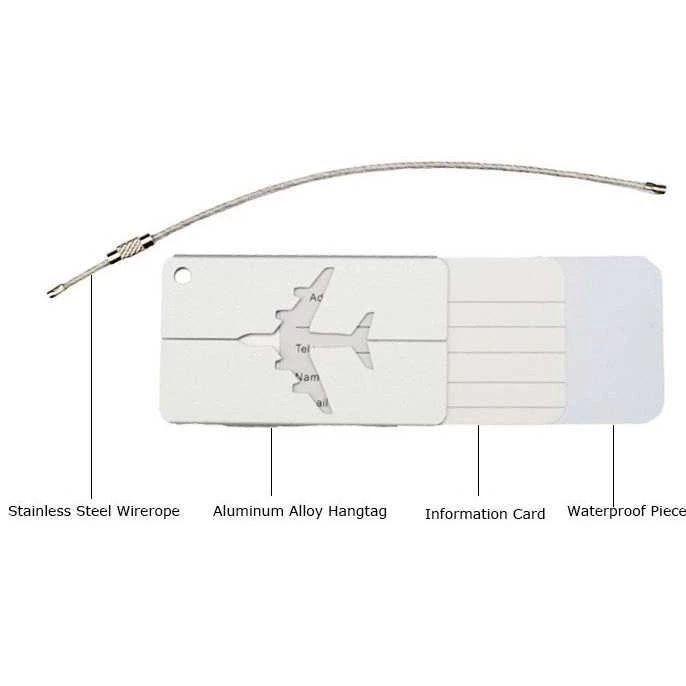 MAPLE NAME TAG PENANDA TAS KOPER BAHAN ALUMINIUM TAG KOPER PREMIUM 2