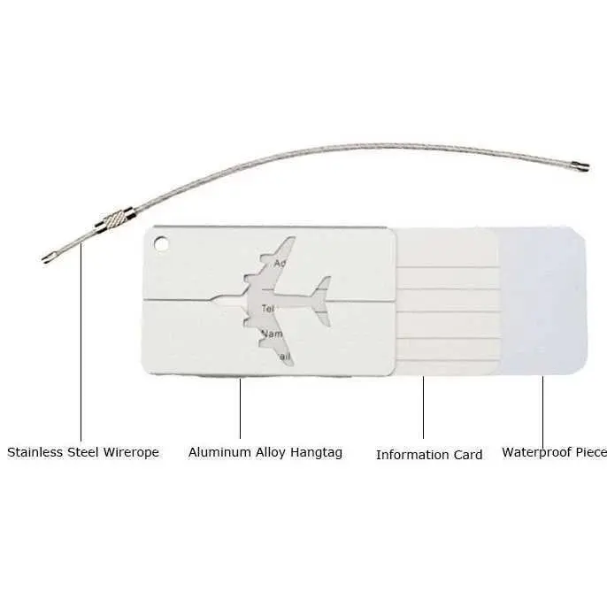 MAPLE NAME TAG PENANDA TAS KOPER BAHAN ALUMINIUM TAG KOPER PREMIUM 2
