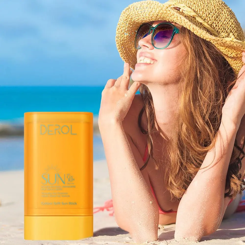 New All Type Skin Sunscreen Stick SPF50+ No Sticky Sunstick Easy to Apply Sweat Resistant Sunstick Protection Bar for Face and Body
