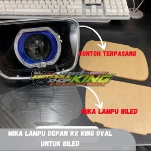 Reflektor Hitam dan Mika Bening Transparan Untuk Biled Rx king Oval Scorpio Motorcycle
