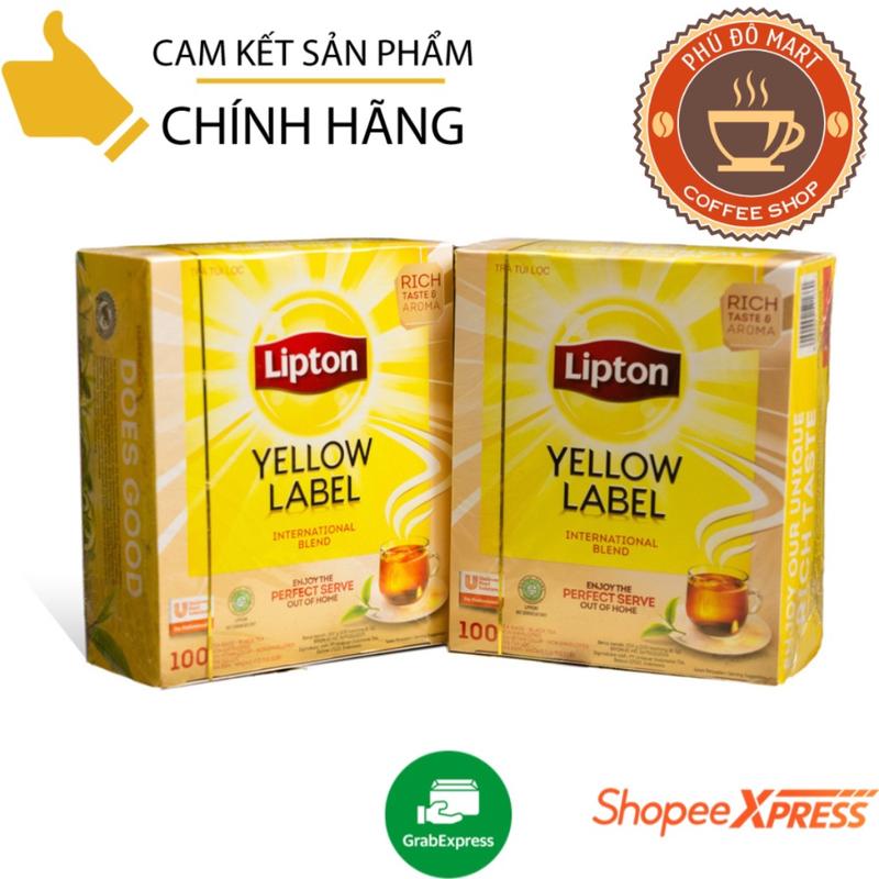 Trà Lipton Nhãn Vàng Hộp 100 Gói Nhúng 【Đang hot】 【 Mẫu bán chạy】
