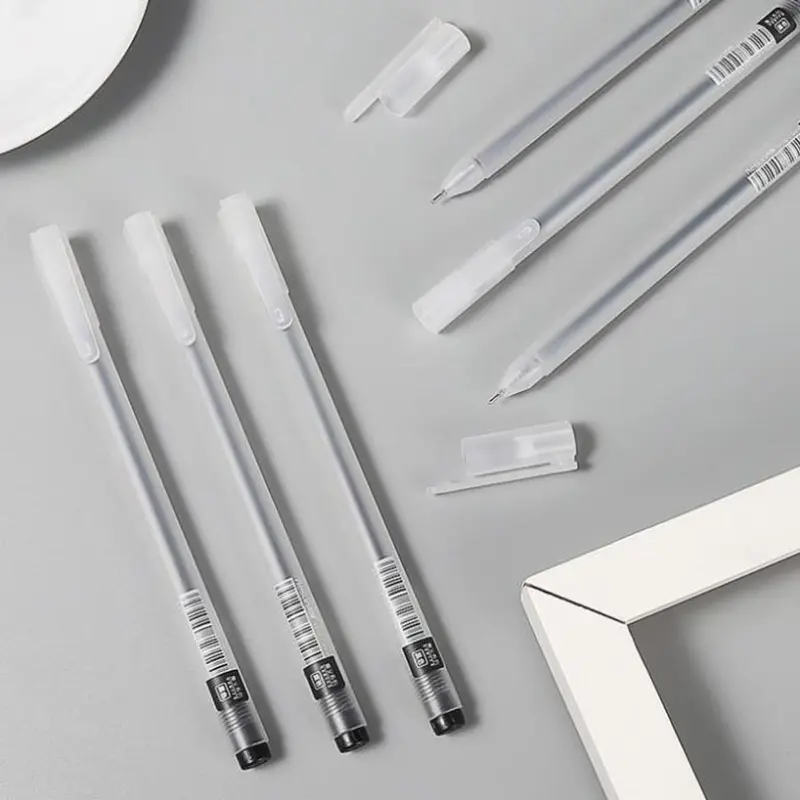 Bút gel vỏ nhám ngòi 0.5mm bút bi nước nhanh khô cao cấp bút mực gel viết trơn văn phòng phẩm 2
