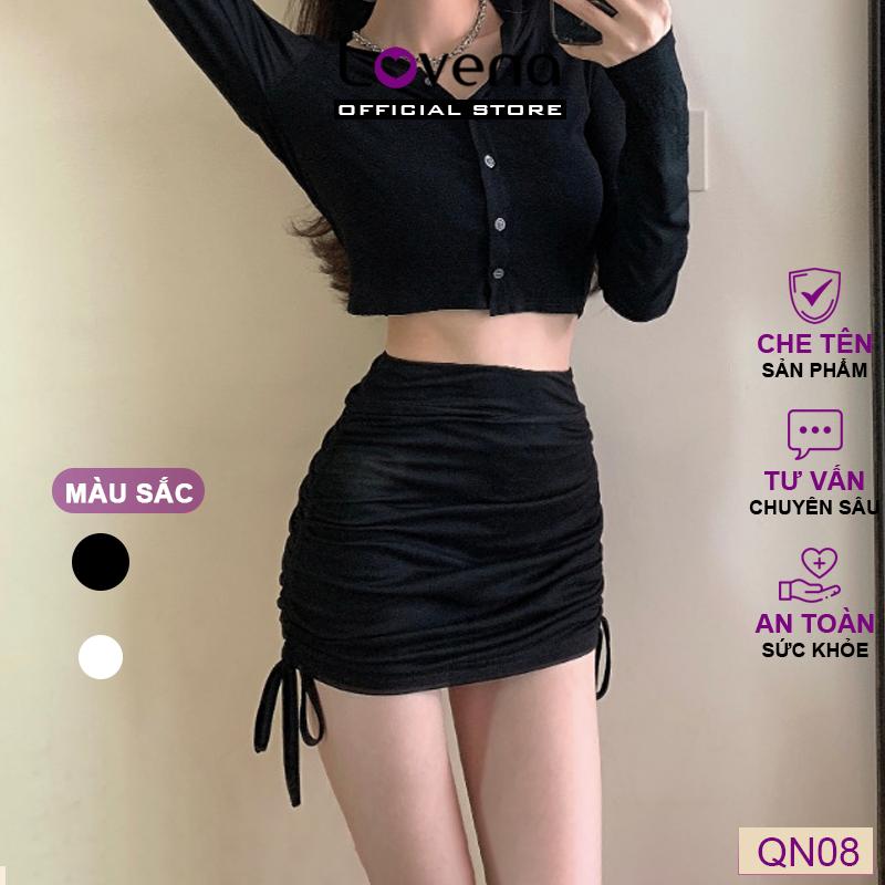 Chân Váy Ngắn Nữ Có Quần Bảo Hộ Dây Rút Gợi Cảm Lovena QN08