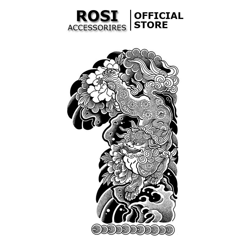 Hình xăm tay 15 ngày chống nước BJ-005, miếng dán hình xăm tạm thời nhật cổ bền đẹp