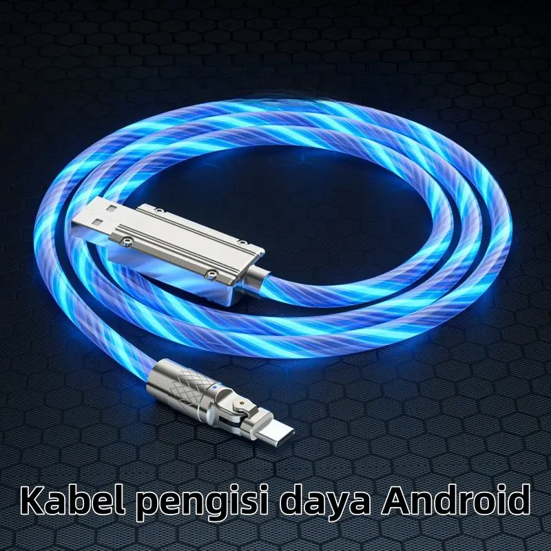 Kabel Charger 120W – Streamer LED, Super Cepat & Cocok untuk Semua HP!