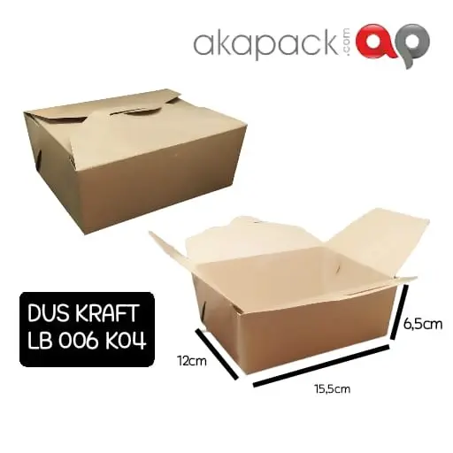 MURAH Lunch Box Kraft / Dus Kraft / box Makanan belum di Rakit 2