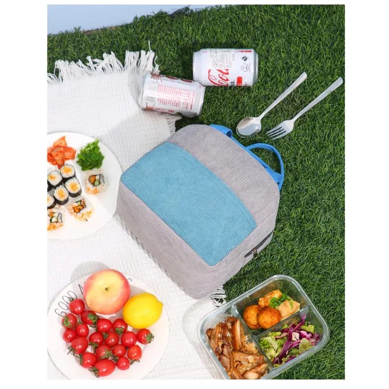 KM - Tas Bekal Twoin1 Colour / Tas Bekal 3 Lapisan Penahan Suhu / Lunch Cooler Bag / Box Makanan Aluminium / Kotak Makan Anak / Cooler Bag Multifunction 6