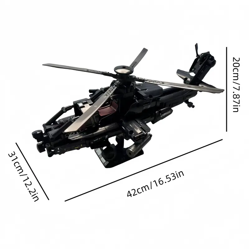 Wuzhi-10 Airplane Building Block Set, 1 Set Helicopter Model Building Toy, Army Building Toys, Ideal Gifts for Enthusiasts and Collectors 1