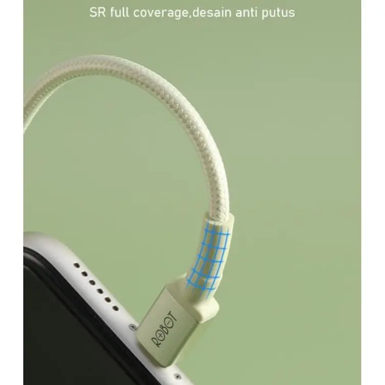 [ROBOT R-SL YELLOW] KABEL DATA l-PH0NE USB LIGHTNING FAST CHARGING l-PH0NE 5 6 6S 7 7+ 8+ XR XS 1