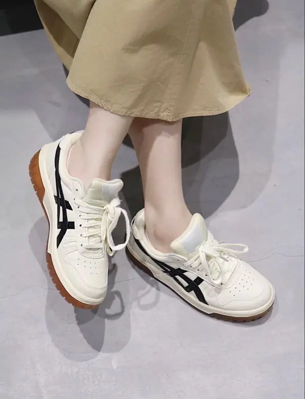 Giày thể thao nam nữ - giày sneaker nam nữ Asiccc Đen Cream Black Gum Nam Nữ, đế cao su đúc chống trơn trượt, size từ 36 đến 44 Shoes Đế Bằng 3