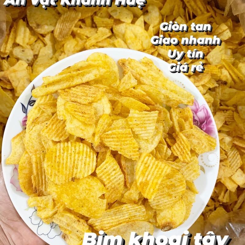  1kg bim bim khoai tây vỡ cánh  Túi zip  