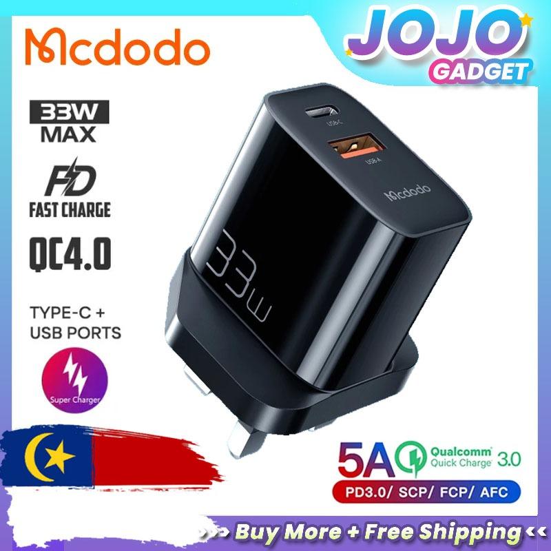 Bộ sạc tường Mcdodo với đầu chuyển đổi 12W/33W hỗ trợ QC3.0, cổng kép và cáp…