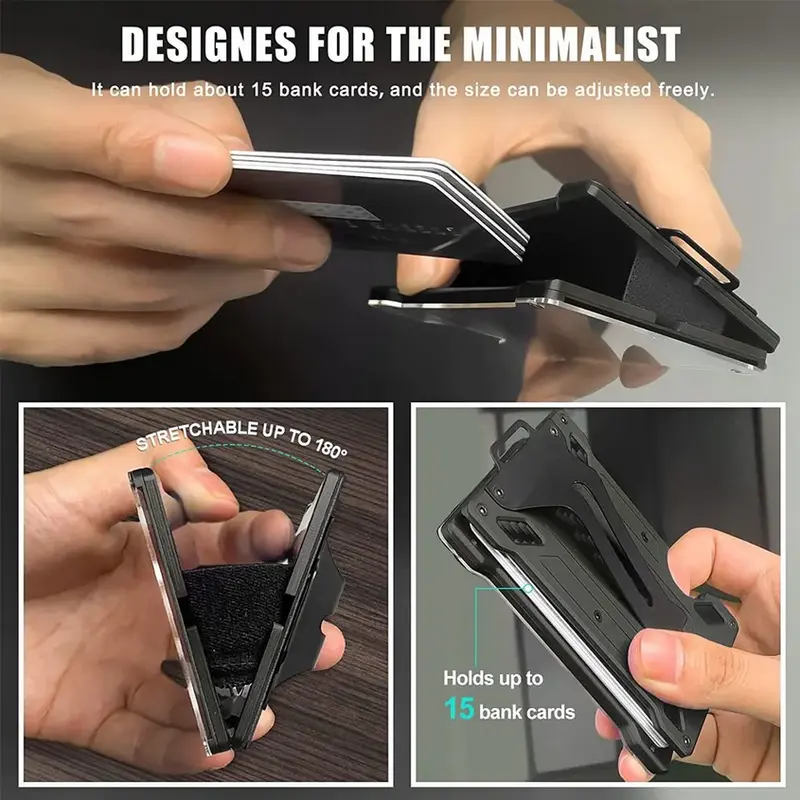 Dompet Kartu Pria Card Holder Magic Wallet Aluminium Anti RFID 5