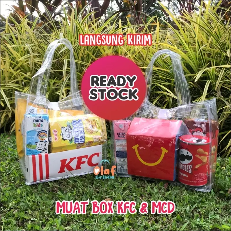 isi 5 pcs Polos 20x25x13 0.25 Tas Ulang Tahun Mika Pvc Transparant Polos READY STOCK 0