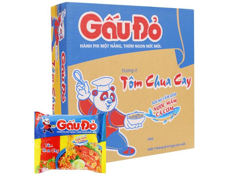 THÙNG MÌ GẤU ĐỎ TÔM CHUA CAY 30 GÓI