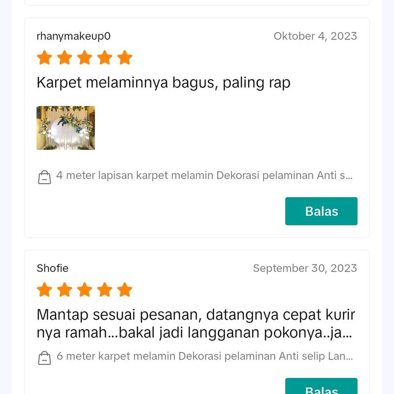 1 meter karpet lapisan melamin Dekorasi pelaminan Anti selip Lantai 4