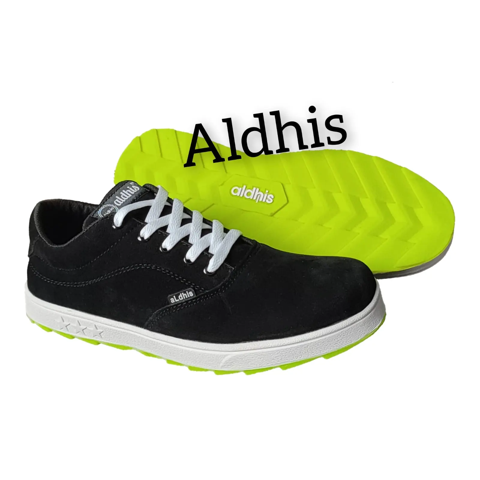 Sepatu Sneakers Pria Keren Buat Gaya Aldhis SJ420 Hitam Kets Casual Cowok Kekinian Shoes  Kerja