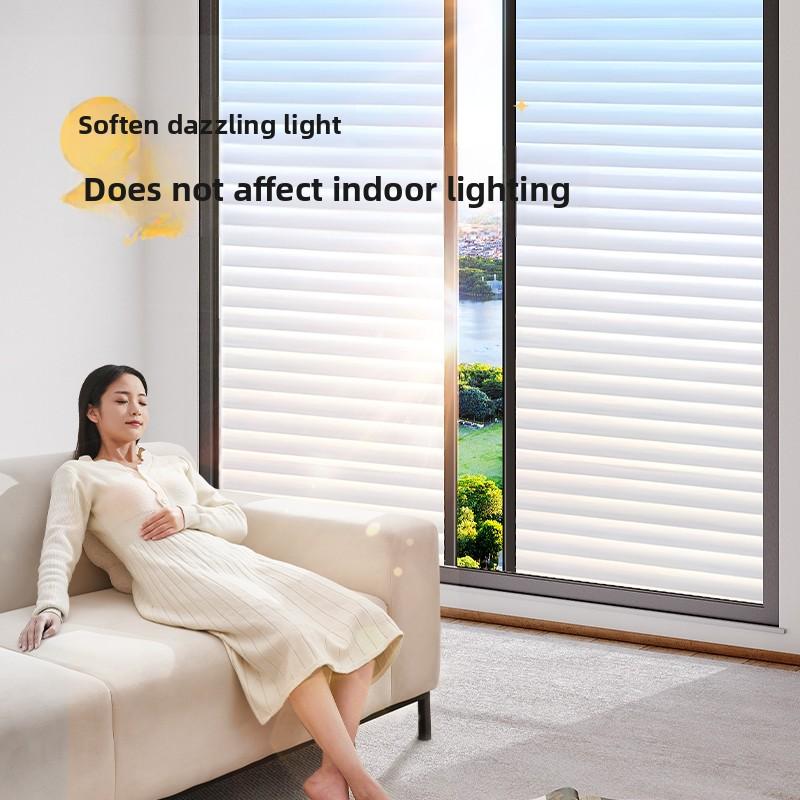 1PC/Anti peeping film for blinds, high transparency thick frosted home privacy protection glass sticker, self-adhesive blinds sticker, no adhesive adsorption/water spray adhesive, multi shot length default connected to hair 1