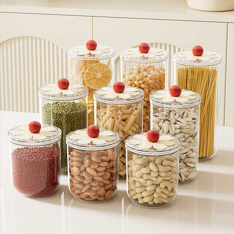 Sealed jar Food grade grain tank Moisture proof fresh keeping dry goods box Snack storage plastic bottle Containers Kitchen Utensils Tin Canister