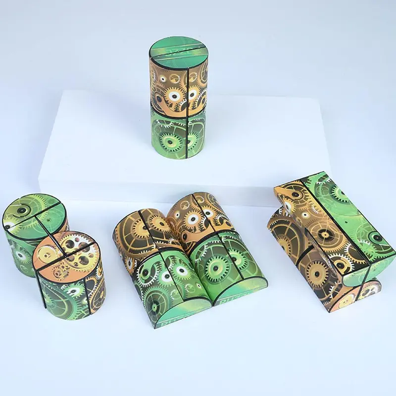 Khối Lập Phương Ma Thuật, 3D, Hình Dạng Rubik Từ Tính Họa Tiết, Hộp Chuyển Nhượng, Giải Tỏa Căng Thẳng Gấp Trí Tuệ 5
